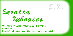 sarolta kubovics business card